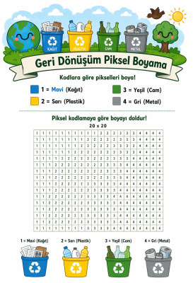 Geri dönüşüm piksel boyama